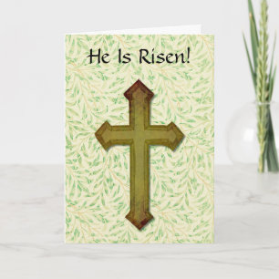 Er ist die riskante Faith Cross Osterkarte Karte