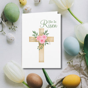 Er ist ein Christlicher Ostern des Florenkreises. Feiertagskarte