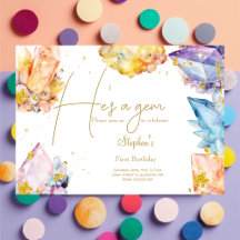 Er ist ein Gem Birthday Crystals Boy's Aquarell