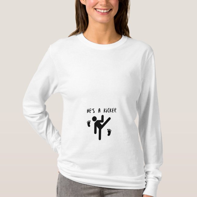 Er ist ein Scherz - Erwartung von Mama Mutterschaf T-Shirt (Vorderseite)