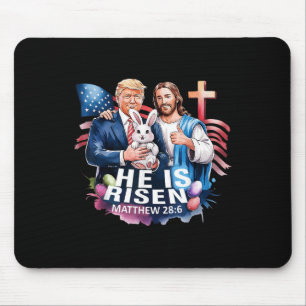 Er ist gefeuert Jesus Funny Trump US Flag Happy Mousepad