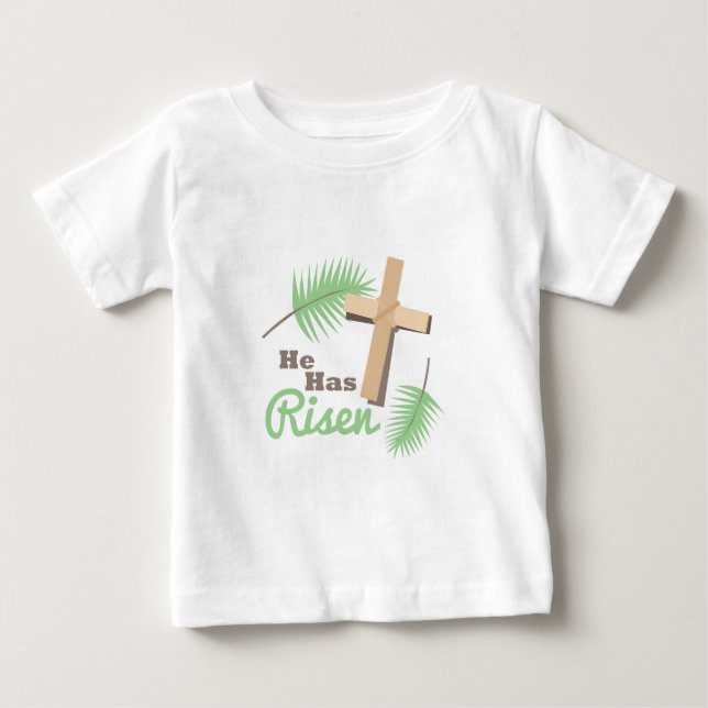 Er ist gestiegen baby t-shirt (Vorderseite)