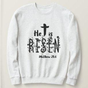 Er ist gestiegene Ostern-Schrift Sweatshirt
