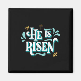 Er ist glücklich Ostern Christlichen Christus Jesu Magnet