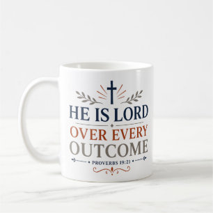Er ist Herr über jedes Ergebnis Biblische Schrift Kaffeetasse