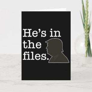 Er ist in den Akten Trump Design Karte