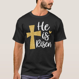 Er ist Jesus Christlich glückliche Osterfrauen Gir T-Shirt