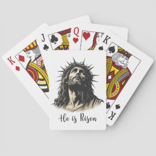 Er ist Jesus Christlich glücklicher Ostern Risen Spielkarten