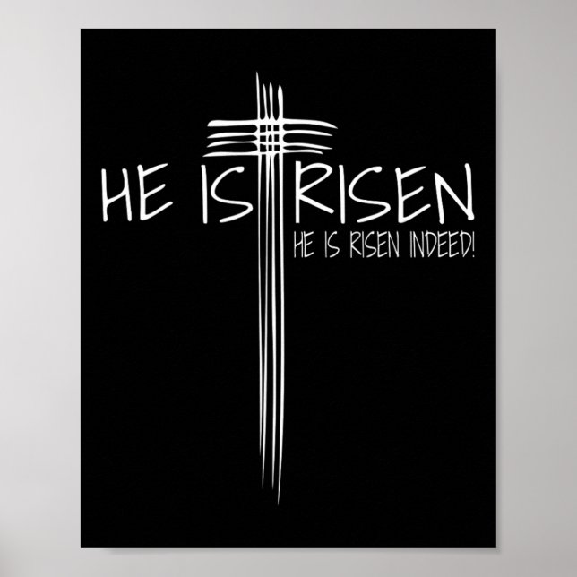 Er ist Jesus Christlicher Glaubenssatz zu Ostern R Poster (Vorne)