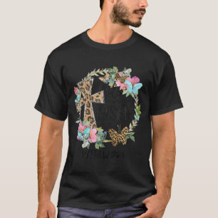 Er ist Jesus Christlicher Leopardenkreuz B T-Shirt
