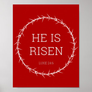 Er ist Jesus Christus Auferstehung Osterkrone Poster