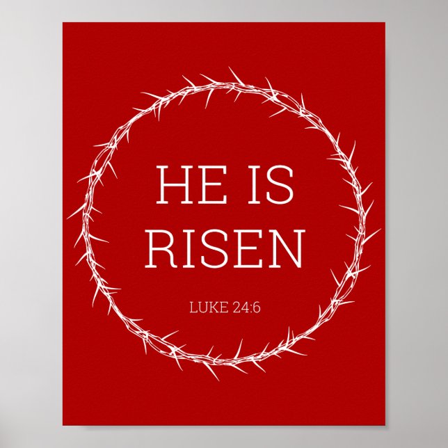 Er ist Jesus Christus Auferstehung Osterkrone risk Poster (Vorne)