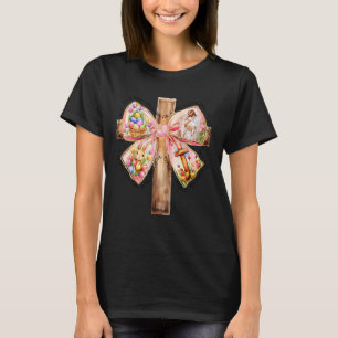 Er ist Jesus Coquette Bow Osterkreuz Frauen riskie T-Shirt