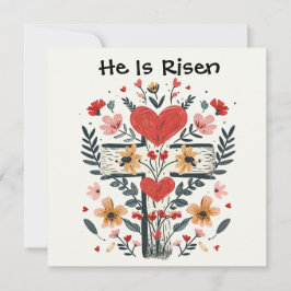 Er ist Jesus Cross Grußkarte, Ostern Tag riskiert Feiertagskarte