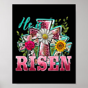 Er ist Leopard Christlichen Jes frohen Ostertag Poster