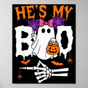 Er ist mein Boo passende Halloween-Paare Sie ist Poster