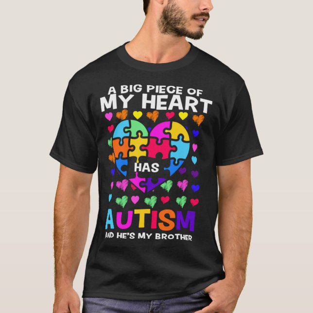 Er ist mein Bruder Autismus Bewusstsein Autismus A T-Shirt (Vorderseite)
