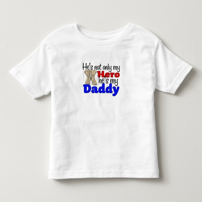 Er ist mein Held und mein Vati Kleinkind T-shirt (Vorderseite)