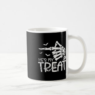 Er ist meine Leckerei Skeleton Hand Funny Hallowee Kaffeetasse