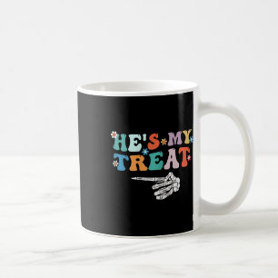 Er ist meine Leckerei Skeleton Hand Halloween Paar Kaffeetasse