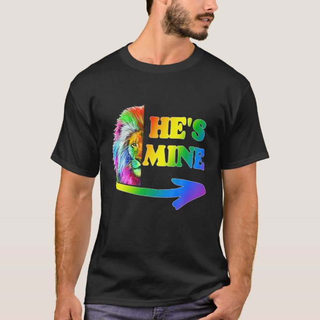 Er ist meiner, ich bin sein Homosexuell Rainbow LG T-Shirt (Vorderseite)