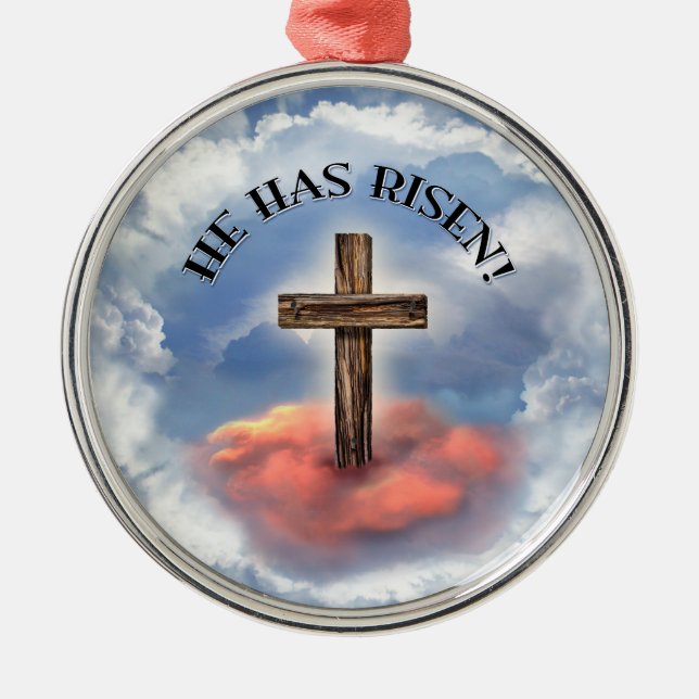 Er ist mit Wolken überquert worden Ornament Aus Metall (Vorne)