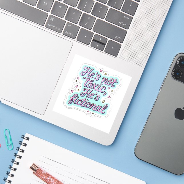Er ist nicht giftig, er ist künstlich Die Sticker  (Laptop mit iPhone)