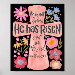Er ist nicht hier Er ist auferstanden Christlicher Poster