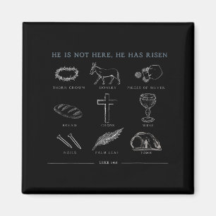 Er ist nicht hier Er ist auferstanden Christliches Magnet