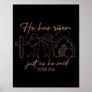 Er ist nicht hier Er ist auferstanden Christliches Poster