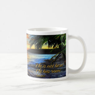 Er ist nicht hier; Er ist auferstanden Lukas 24:6 Kaffeetasse