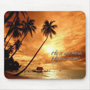 Er ist nicht hier, er ist auferstanden Lukas 24:6 Mousepad