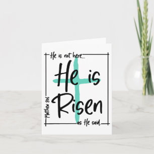 Er ist nicht hier, ist er riskiert Jesus Christlic Karte