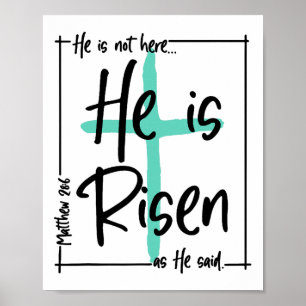 Er ist nicht hier, ist er riskiert Jesus Christlic Poster