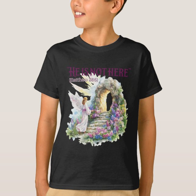 Er ist nicht hier - pastellfarbene Wasserfarbe T-Shirt (Vorderseite)