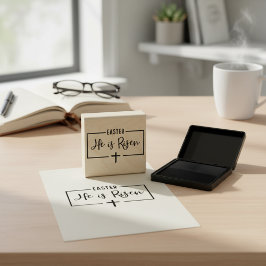 Er ist Ostermatte-Briefmarke Gummistempel