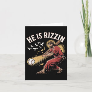 Er ist Riscine Oster Jesus Christliche Glaube Ba Karte