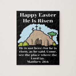 Er ist Rised 3 Crosses leere Tomb Cartoon Oster
