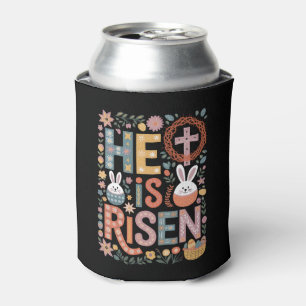 Er ist Rised Jesus Floral Niedlich Ostern Sonnenka Dosenkühler