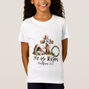 Er ist Rised Schaflammkreuz Jesus Christliche Este T-Shirt