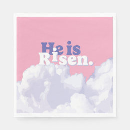 Er ist Risen Clouds OsterNapkins Serviette