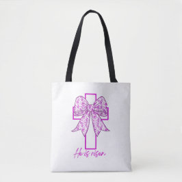 Er ist Risen, Croquette Bow Pink Floral Tasche