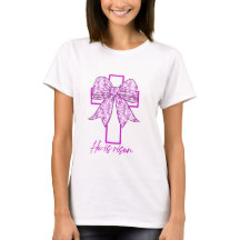 Er ist Risen Cross Floral Retro Croquette Bow