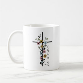 Er ist Risen Floral Cross Happy Oaster Kaffeetasse