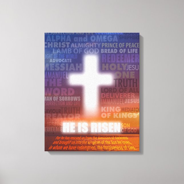 Er ist Risen Leinwanddruck (Vorderseite)