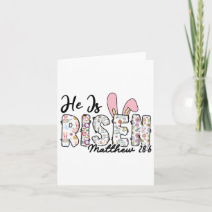 Er ist Risen Matthew 286 Christliche Bibeljes Oste Karte