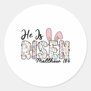 Er ist Risen Matthew 286 Christliche Bibeljes Oste Runder Aufkleber