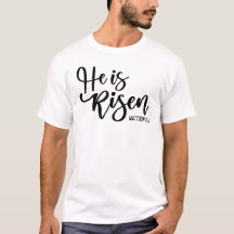 Er ist Risen Men's T-Shirt T - Shirt Black & White