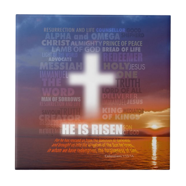 Er ist Risen - Ostern Fliese (Vorderseite)