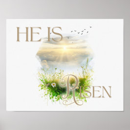 "Er ist Risen" Osterposter Poster